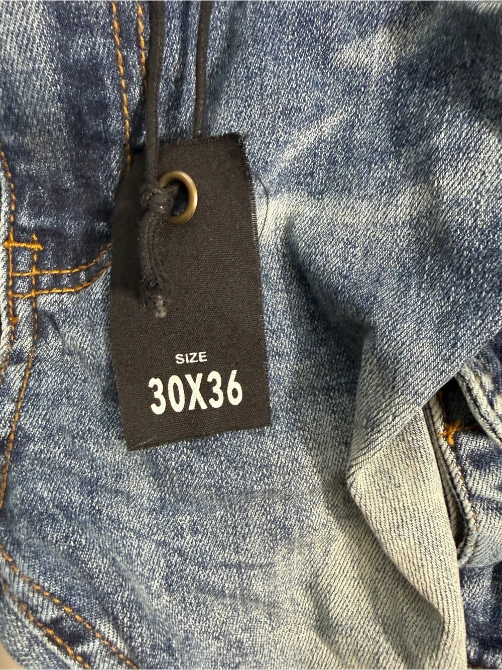Men's Stacked Cargo Jeans with Washed Distress